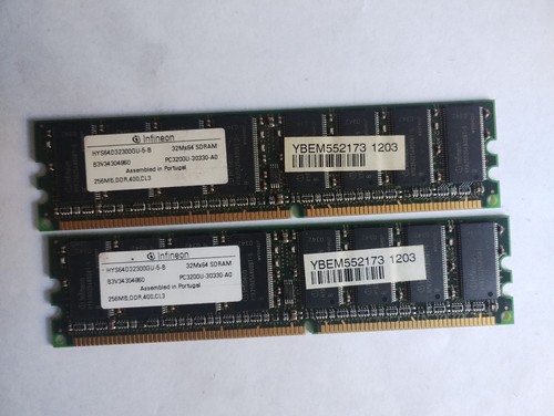 256mb infineon ddr ram - 2x,